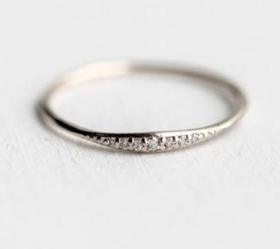 Womens Wedding Rings Delicate Diamond Design In Gold Silver Or Rose Gold Lightweight Alloy Band Anniversary Day