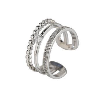 Elegant Japanese And Korean Diamond Index Finger Ring For Women Jewelry Fashion Accessory Minimalist Style Ring