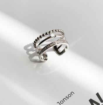 Elegant Japanese And Korean Diamond Index Finger Ring For Women Jewelry Fashion Accessory Minimalist Style Ring