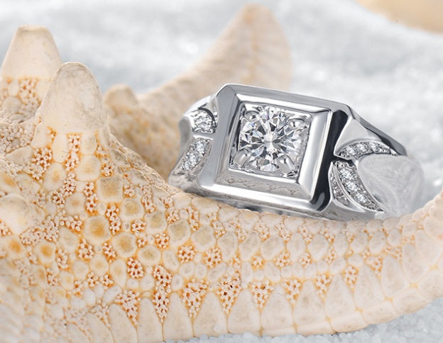 Copper Ring With Zircon Inlay For Men Luxurious Fashion Band Jewelry Gift Durable Size 7 8 9 Timeless Elegant Statement