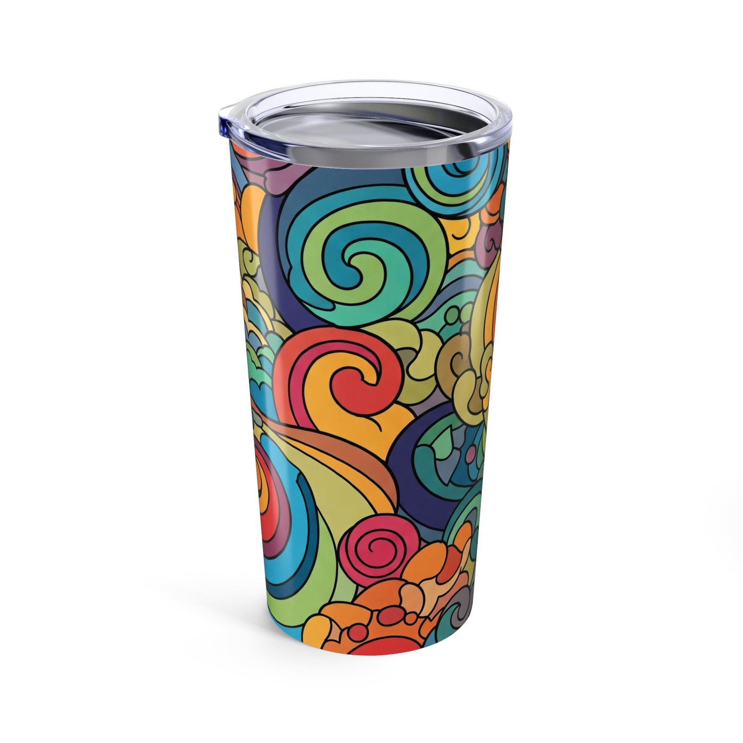 20 Ounce Stainless Steel Tumbler With Unique Printed Design Double Wall Vacuum Insulation Leak Proof BPA Free