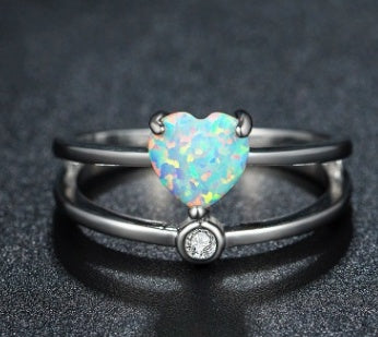 Heart Shaped Ring For Women Elegant Zinc Alloy Jewelry Gift Adds Romance Timeless Shine For Everyday Wear Gift