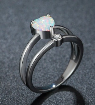 Heart Shaped Ring For Women Elegant Zinc Alloy Jewelry Gift Adds Romance Timeless Shine For Everyday Wear Gift