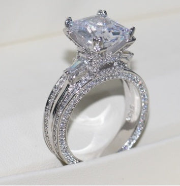 Openwork Diamond Ring For Women Simple Versatile Silver