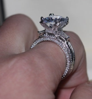 Openwork Diamond Ring For Women Simple Versatile Silver