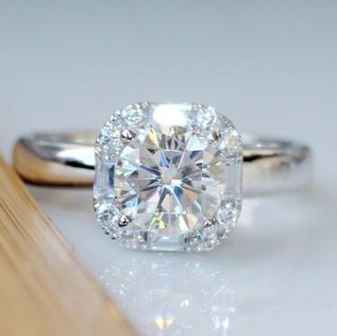 Round Diamond Ring For Women European American Cross Border Party Engagement Copper Ring Geometry Size Six Ten