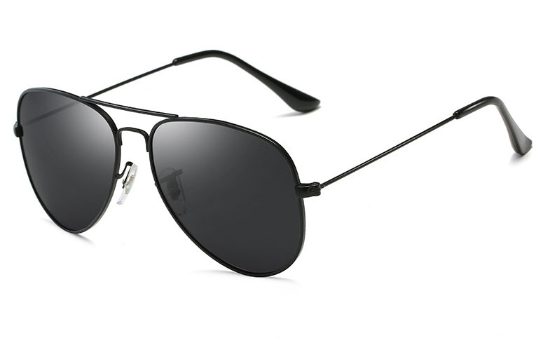 Polarized Driving Glasses Metal Frame Glare Reduction Enhanced Clarity TAC Lenses Outdoor Activities Dark Tint