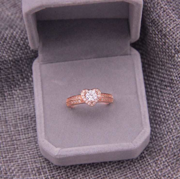 Rose Gold Plated Copper Ring Korean Fashion Elegant Modern Design Copper Style Ring Daily Wear Elegant Jewelry