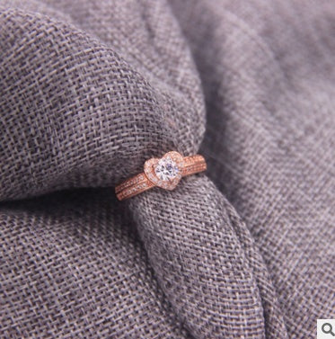 Rose Gold Plated Copper Ring Korean Fashion Elegant Modern Design Copper Style Ring Daily Wear Elegant Jewelry