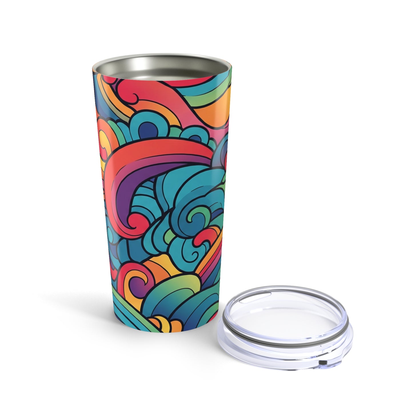 20oz Stainless Steel Tumbler With Double Wall Vacuum Insulation And Leak Proof Design For Hot Or Cold Beverages