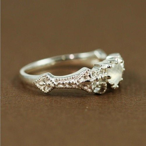 Heart Shaped Opal Ring Copper Band Gemstone Jewelry For Women And Girls Elegant Ring For Everyday Wear In Copper