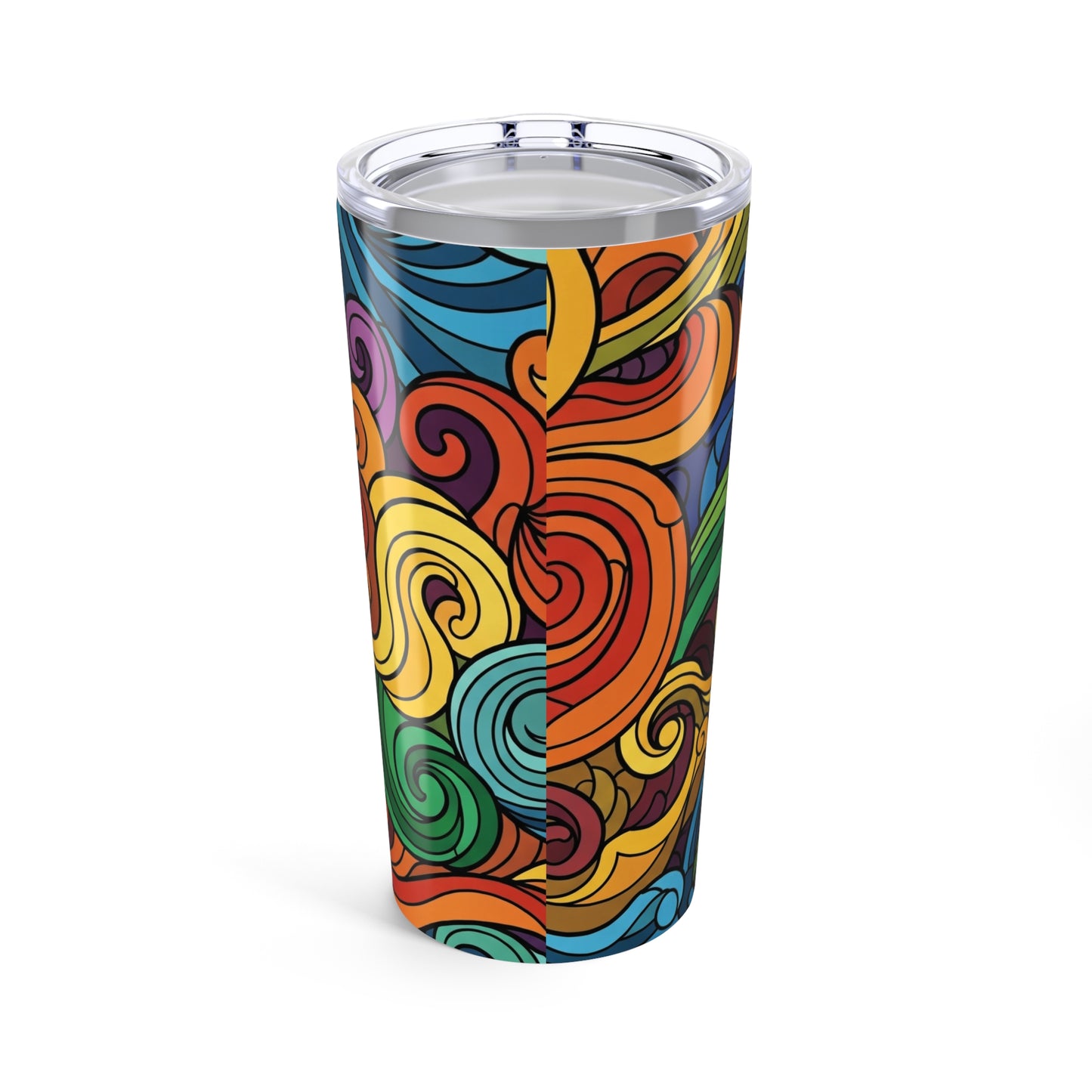 20 Oz Stainless Steel Travel Mug Double Wall Vacuum Insulated Leak Proof For Hot And Cold Drinks Printed Design