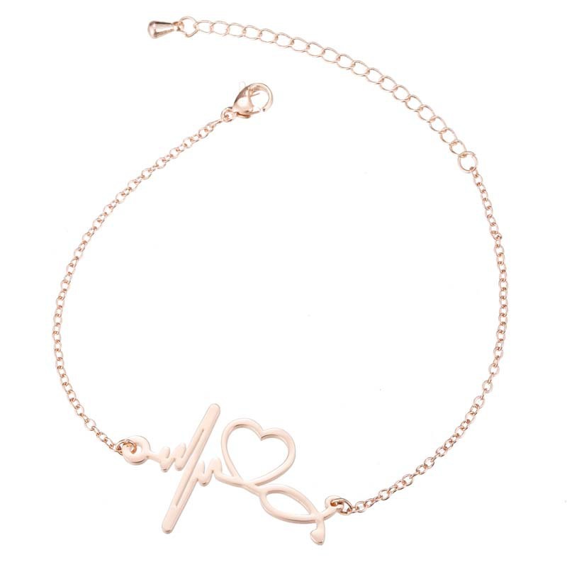 Womens Heart Shaped Bracelet Stainless Steel Electroplated European Fashion Jewelry Gift For Her For A Keepsake