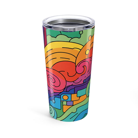 20oz Stainless Steel Tumbler With Double Wall Vacuum Insulation Leak Proof Printed Travel Cup For Hot And Cold