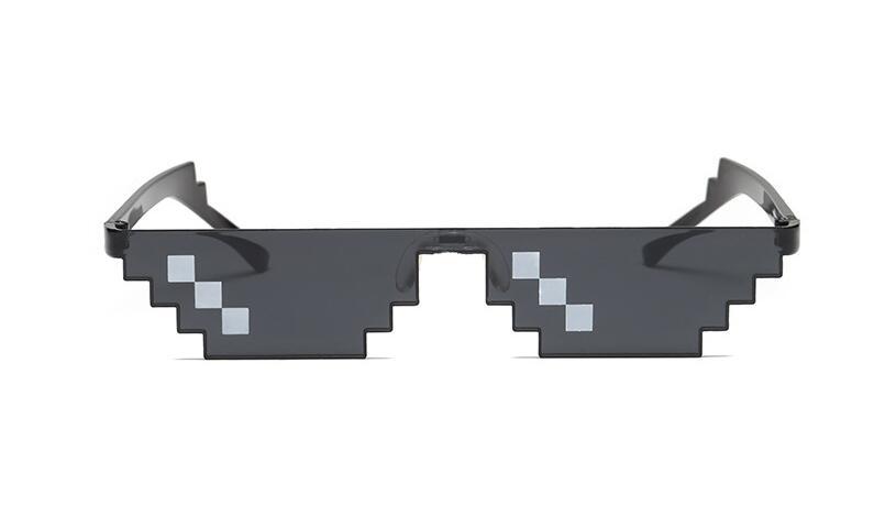 Retro Pixelated Sunglasses Mosaic Thug Life Glasses For Men And Women Novelty Eyewear Vintage 8 Bit Fun Factor