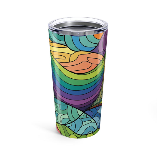 20oz Stainless Steel Tumbler Double Wall Vacuum Insulation Spill Resistant Travel Mug Keeps Drinks Hot Or Cold