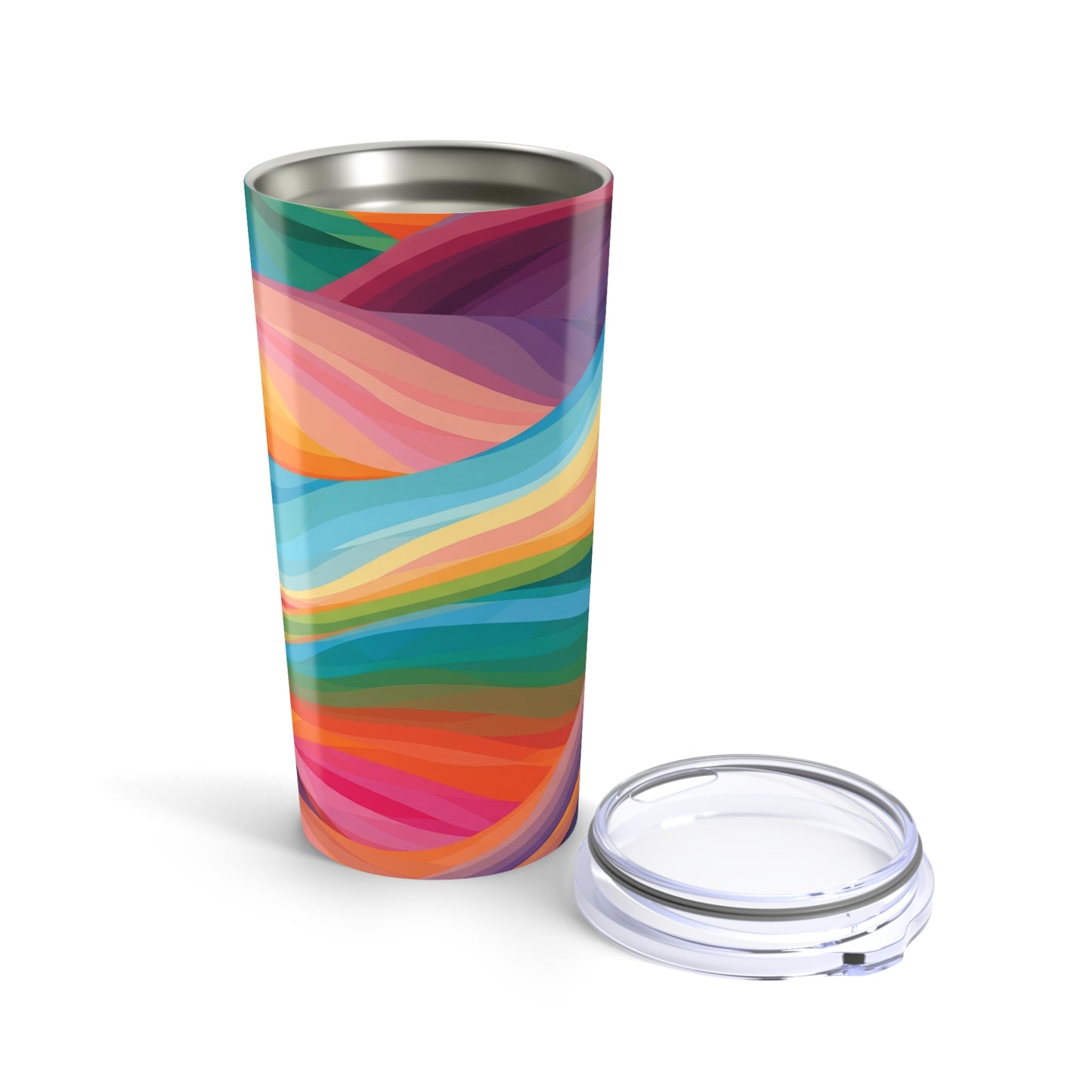20oz Stainless Steel Travel Mug With Double Wall Vacuum Insulation Leak Proof Tumbler For Hot And Cold Drinks With