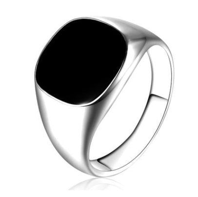 Black Stainless Steel Mens Ring Sleek Minimalist Design With Oil Finish For Everyday Use Timeless Gift For Him