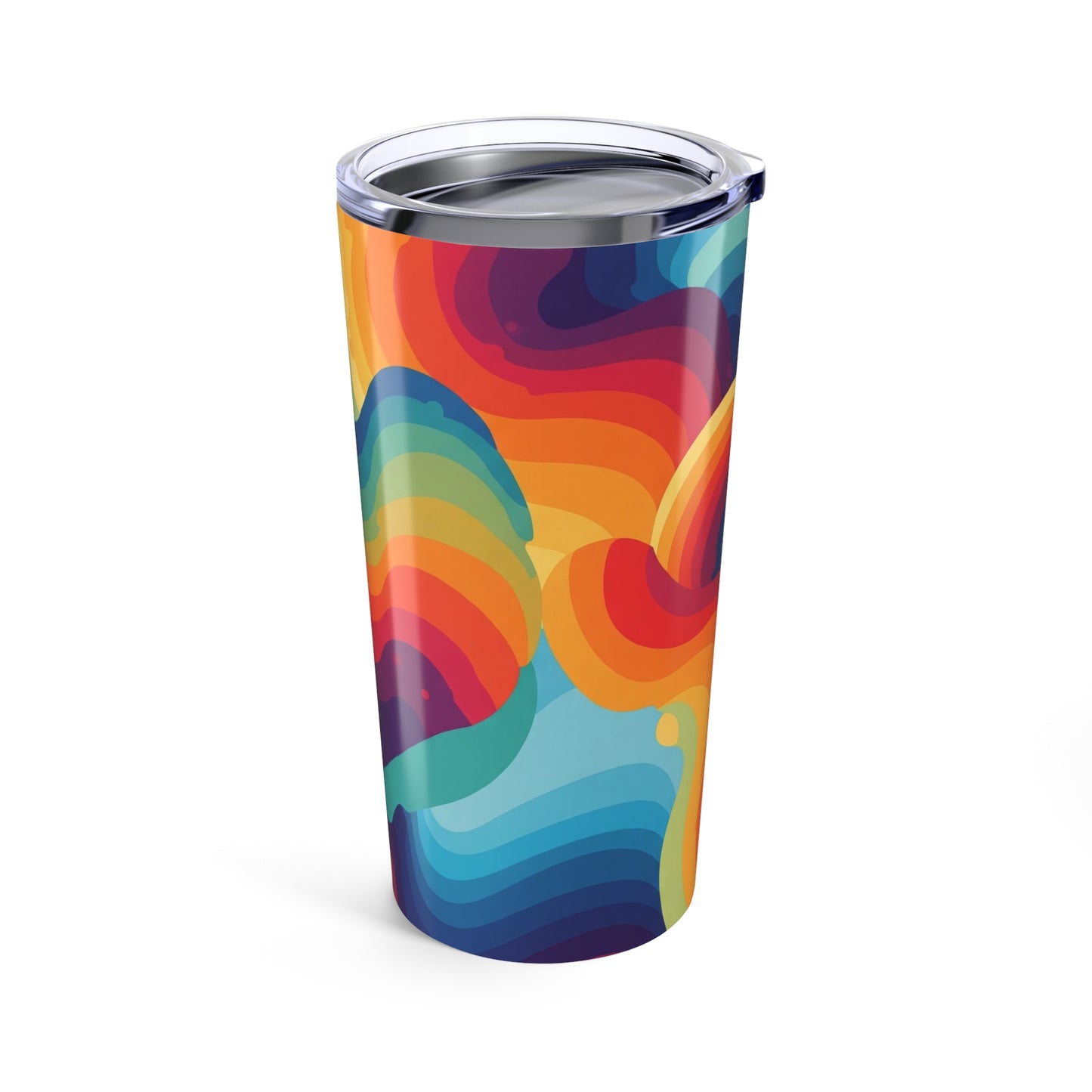 20oz Stainless Steel Printed Tumbler With Vacuum Insulation Spill Resistant Lid Drinkware For Hot Or Cold Beverages