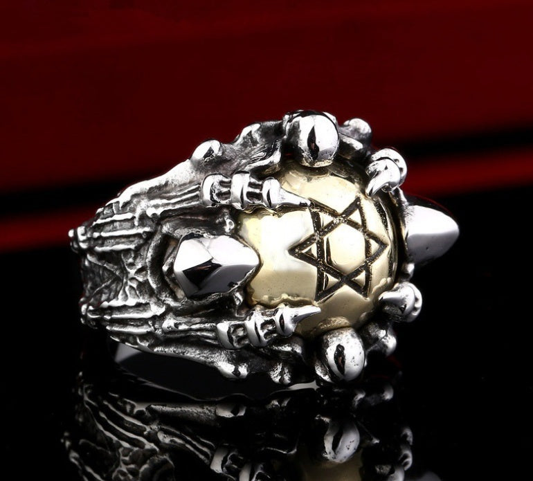 Gold Pentagram Ring