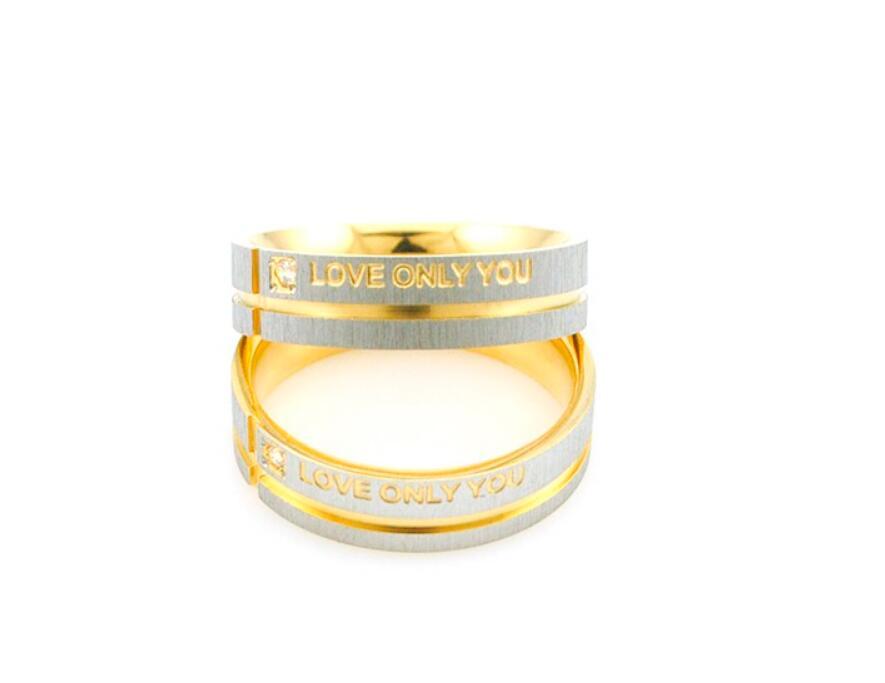 Stainless Steel Rings Set For Wedding Anniversary Engagement Gift High Polished Matching Bands 6mm Width Finish