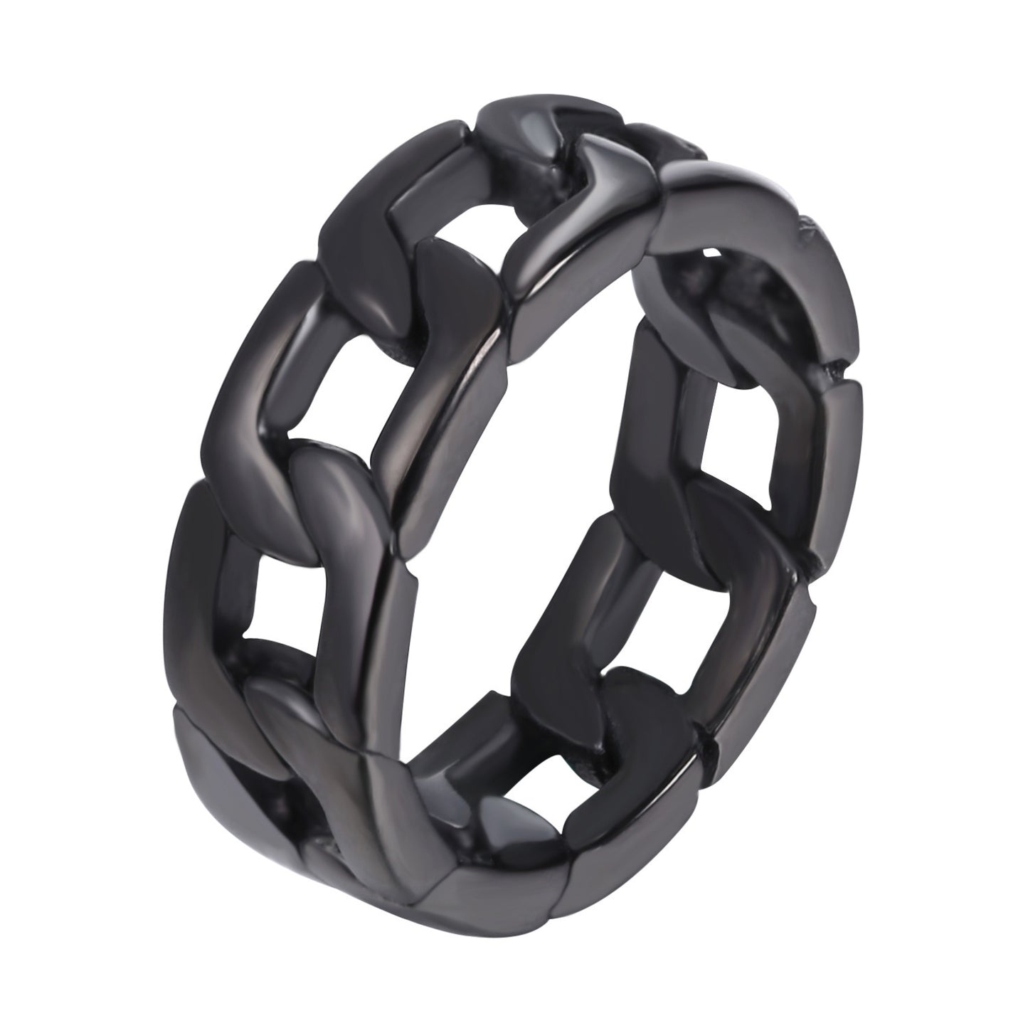 Mens Titanium Steel Ring Geometric Design Unisex Electroplated Durable Fashion Jewelry Accessory Everyday Wear