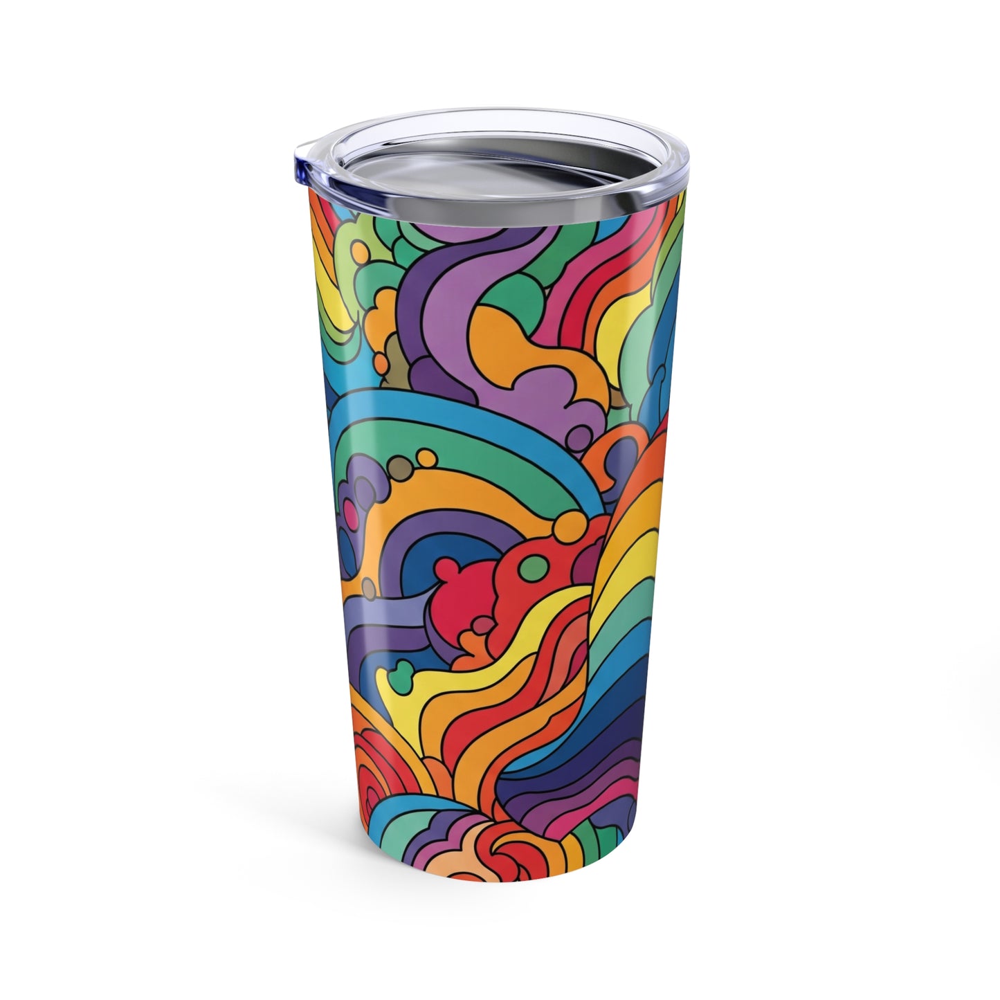 20 Oz Stainless Steel Double Wall Vacuum Insulated Leak Proof Travel Mug With Lid Durable Printed For Hot And Cold