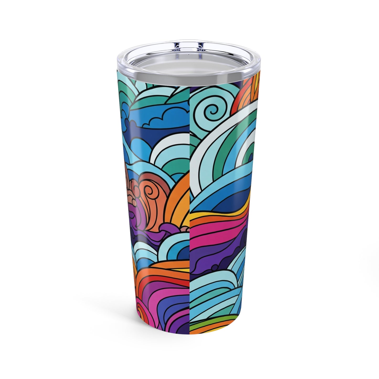 20oz Stainless Steel Tumbler With Double Wall Vacuum Insulation Leak Proof Durable Hot Cold Beverage Printed