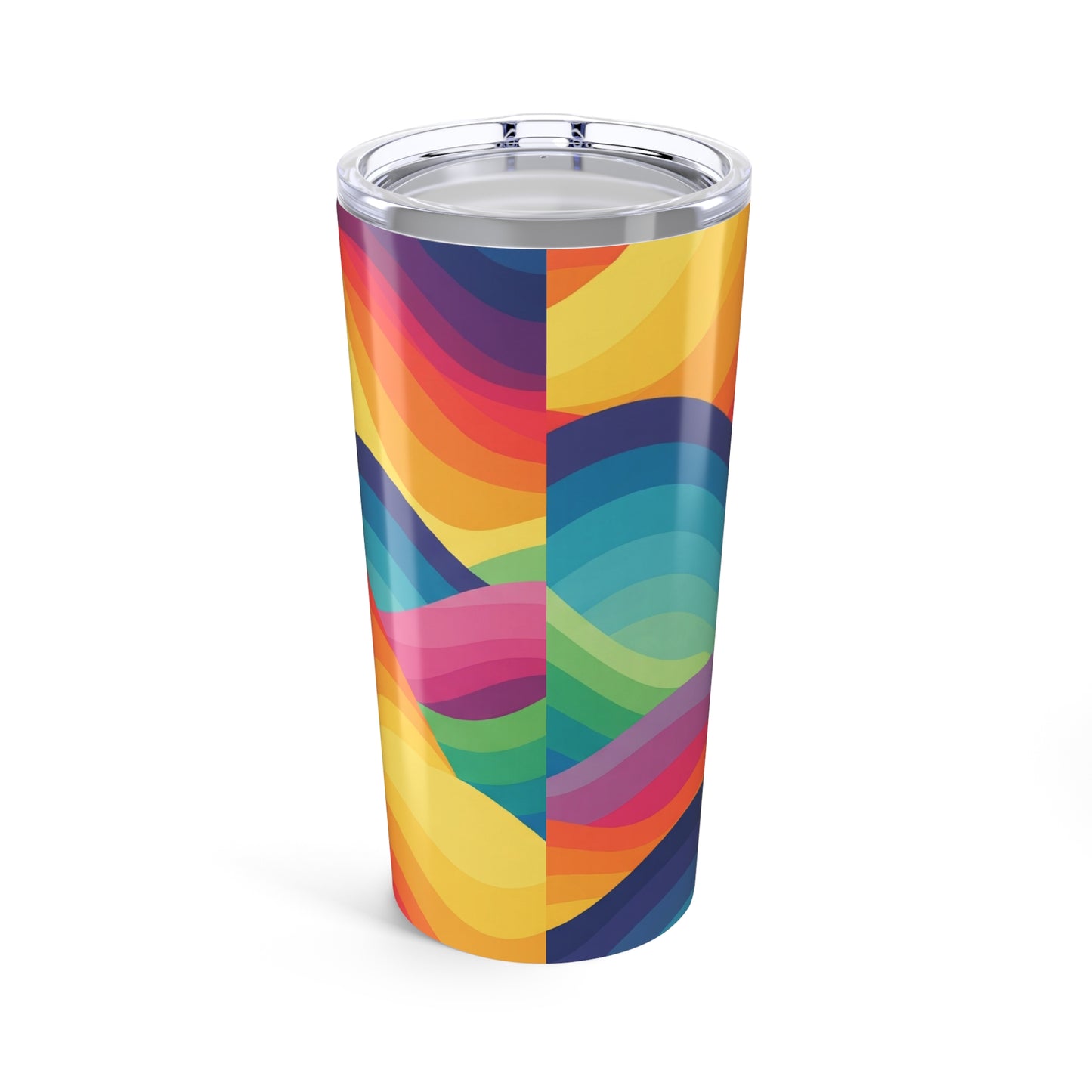 20 Ounce Steel Coffee Mug Double Wall Insulated Spill Resistant BPA Free With Vivid Graphic Art For Hot Cold Drinks