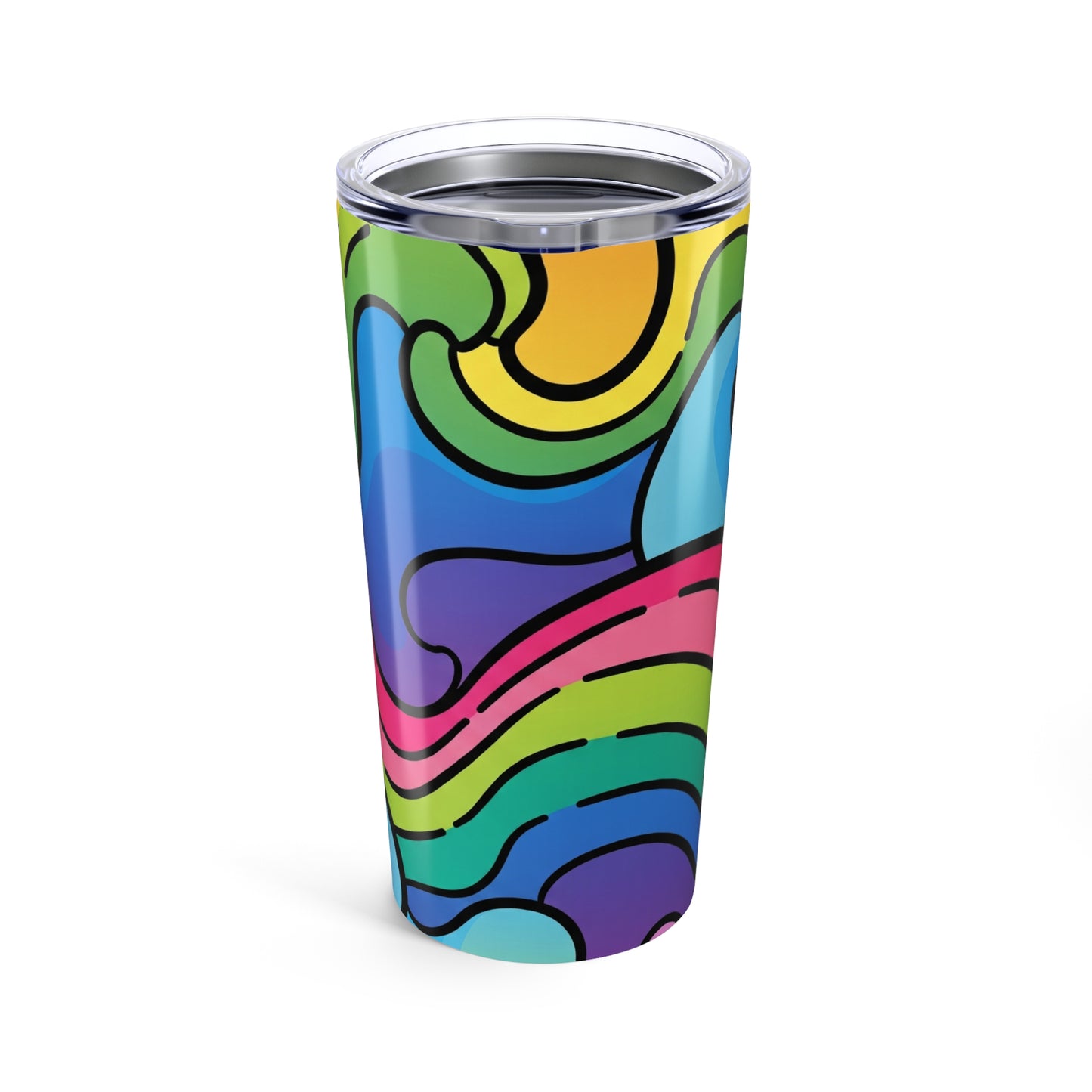 20oz Stainless Steel Tumbler With Double Wall Insulation Spill Resistant Durable Printed Travel Mug Dishwasher Safe