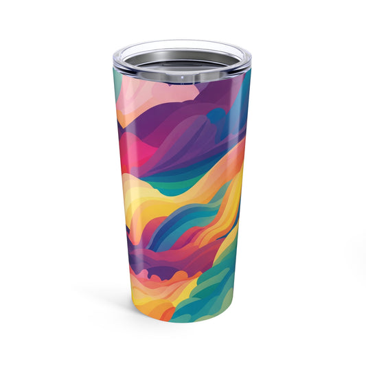 Twenty Ounce Stainless Steel Tumbler With Double Wall Vacuum Insulation Leak Proof For Hot And Cold Beverages
