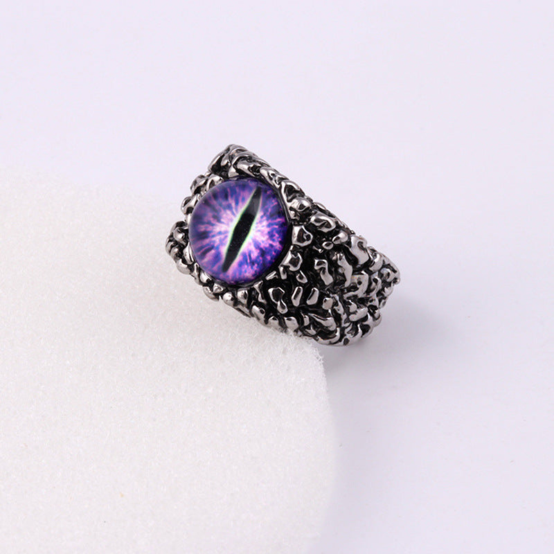 Skull Eye Ring Vintage Alloy Adjustable Gothic Ring Electroplated Individually Packed For Men High Quality Now