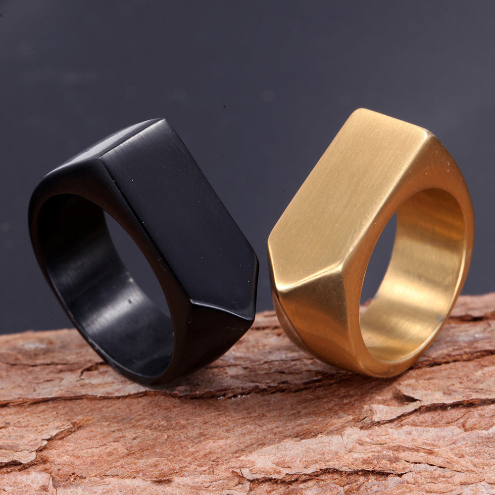 Men's Flat Top Stainless Steel Ring Durable High Quality Elegant Classic Design For All Occasions Fashion Jewelry
