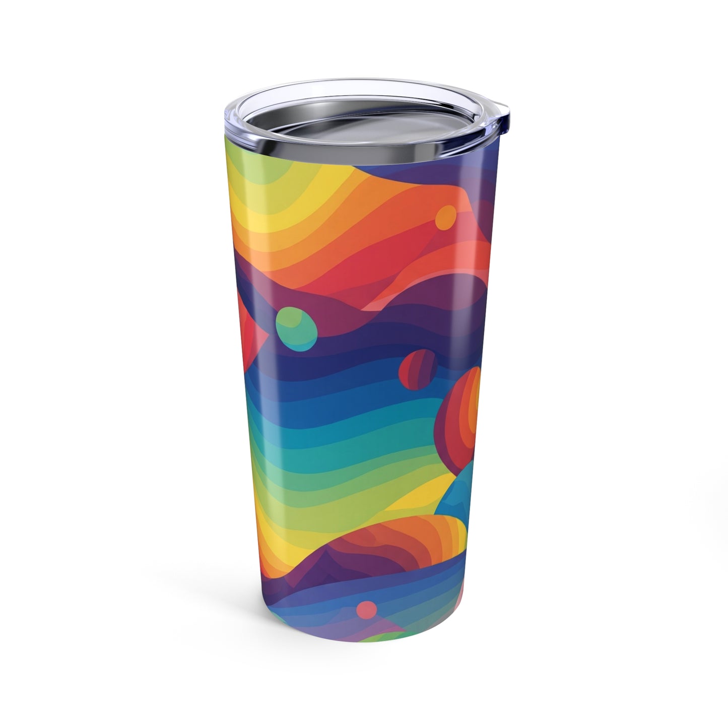 20oz Stainless Steel Travel Mug With Printed Design And Double Wall Vacuum Insulation For Hot And Cold Beverages