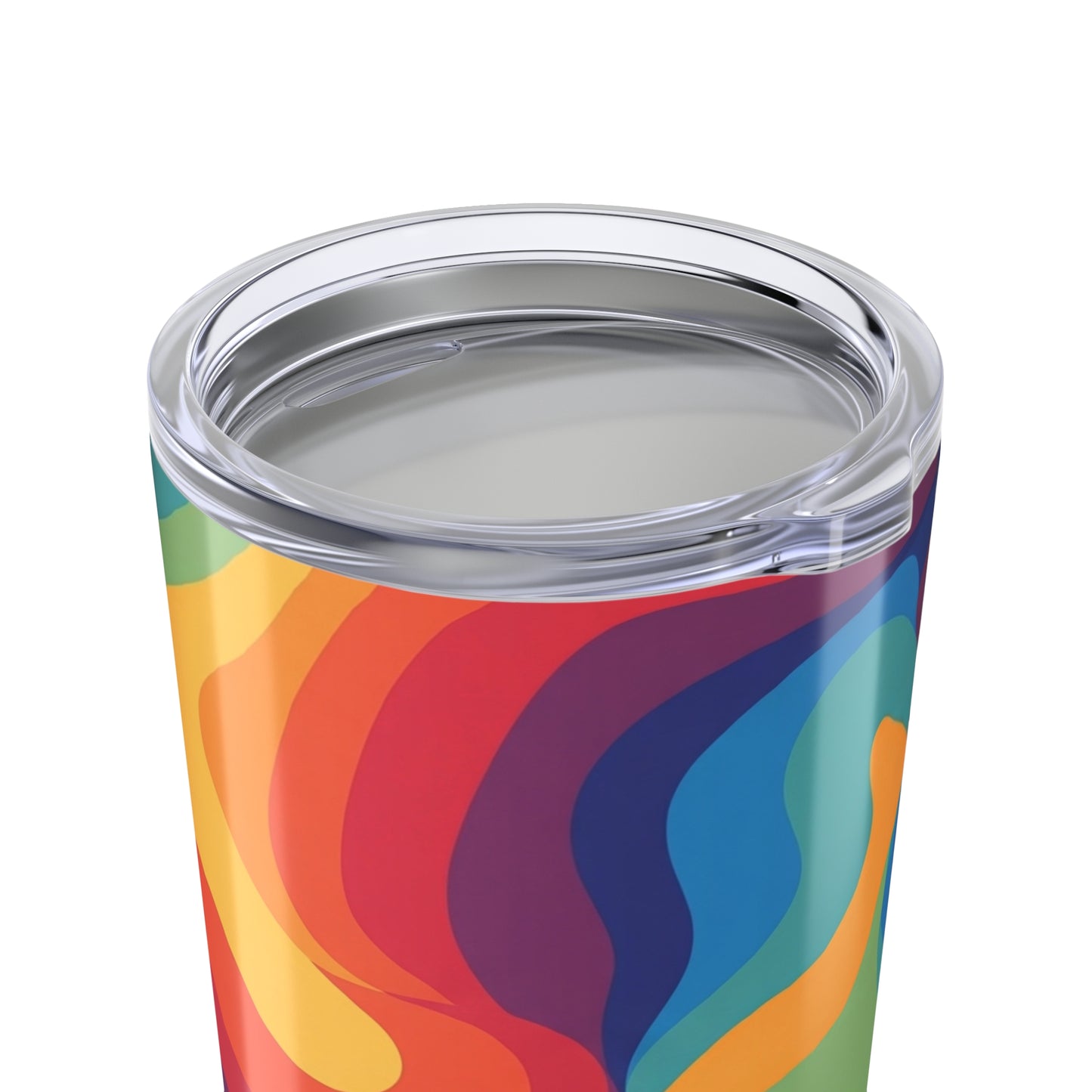 Twenty Ounce Stainless Steel Tumbler With Printed Design Vacuum Insulated Double Wall Travel Mug Spill Resistant