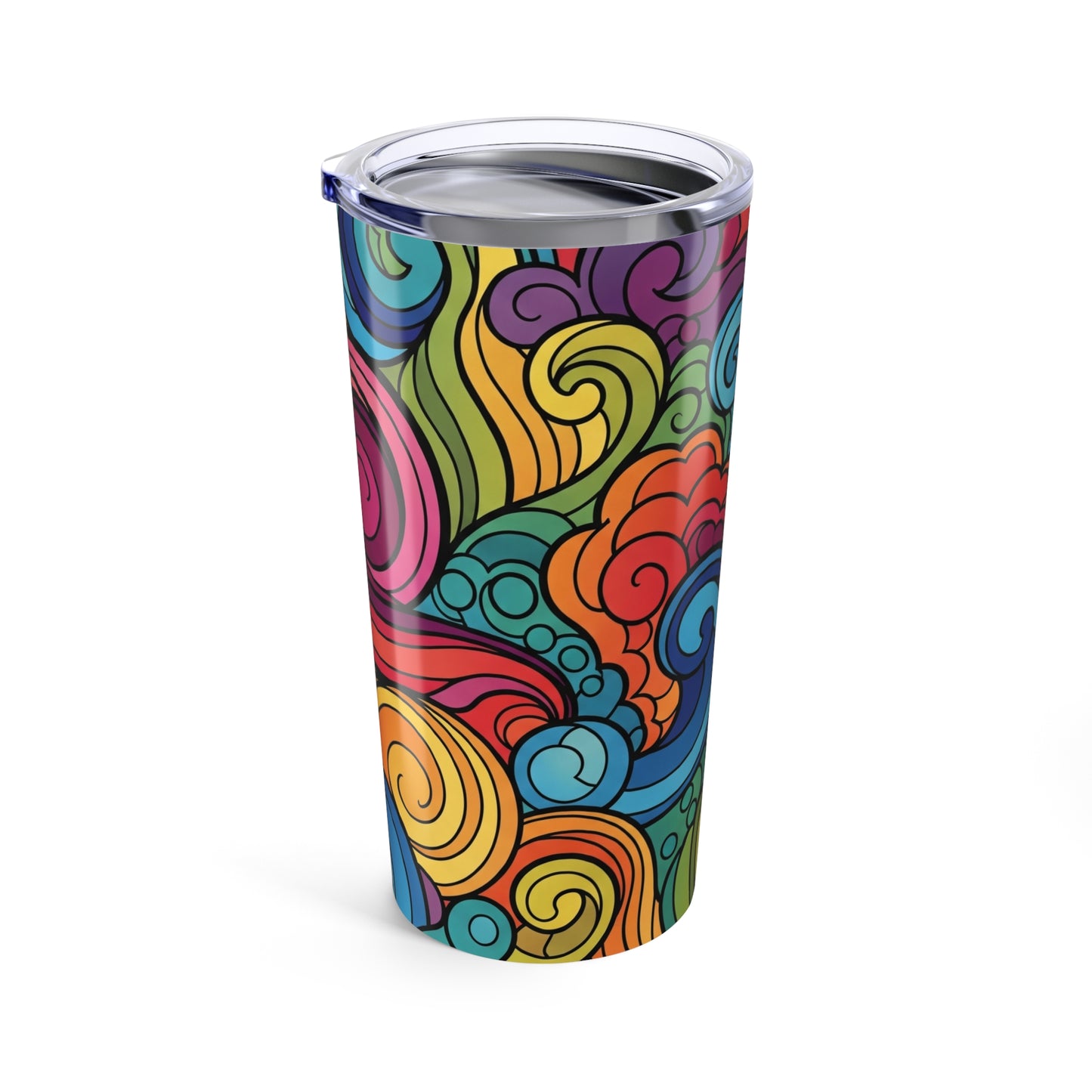 20oz Stainless Steel Travel Mug With Double Wall Vacuum Insulation Leak Proof Printed Coffee Cup For Hot And Cold