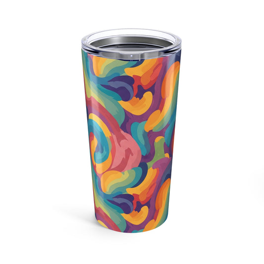 20 Oz Stainless Steel Travel Mug With Vacuum Insulation And Dishwasher Safe Printed Design For Hot And Cold Drinks