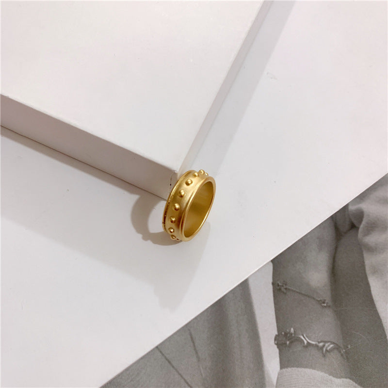 Wavy Geometric Ring Electroplated Alloy Jewelry for Women