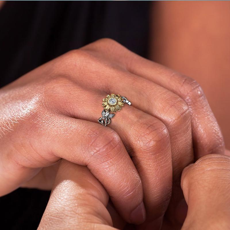 Metal Flower Sculpture Golden Chrysanthemum Brass And White Steel Elegant Home Office Desk Ornament Decor Arts