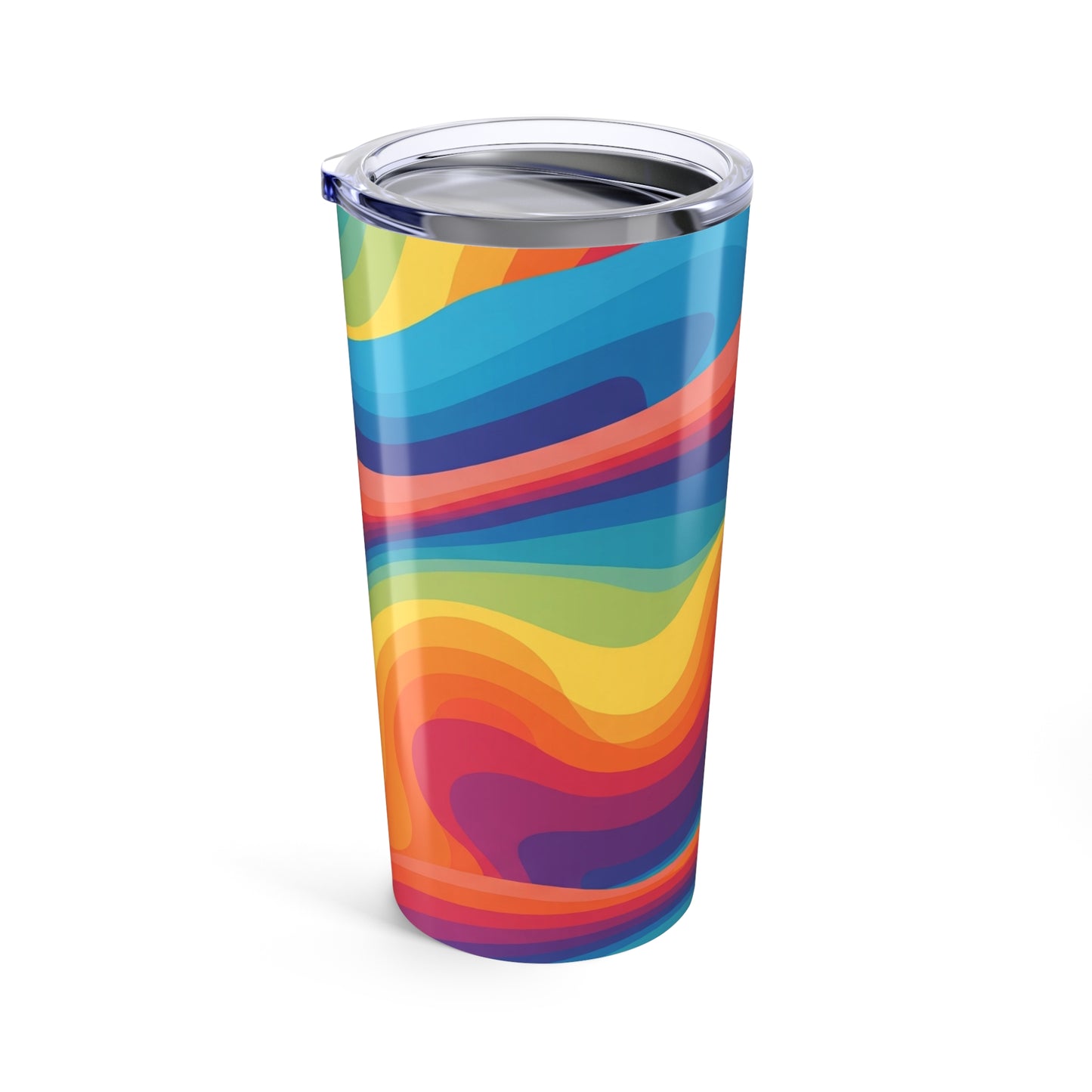 Brightly Printed 20 Ounce Metal Tumbler With Double Wall Vacuum Insulation For Hot Or Cold Drinks Spill Resistant
