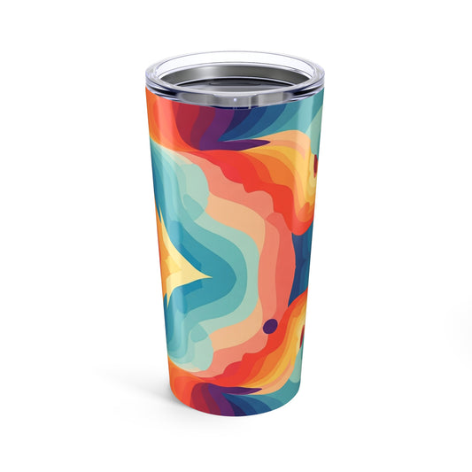 20oz Stainless Steel Tumbler With Double Wall Vacuum Insulation For Hot Or Cold Beverages Printed Design For Daily