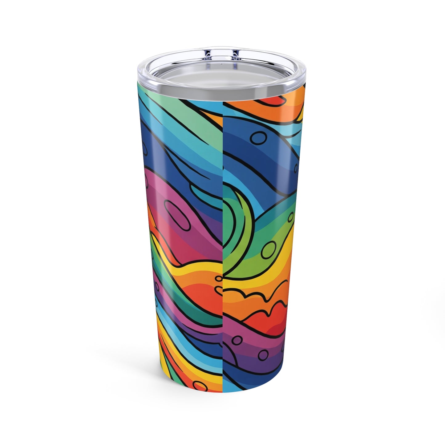 20 Oz Stainless Steel Travel Mug With Double Wall Vacuum Insulation Leak Proof BPA Free Printed For Hot And Cold