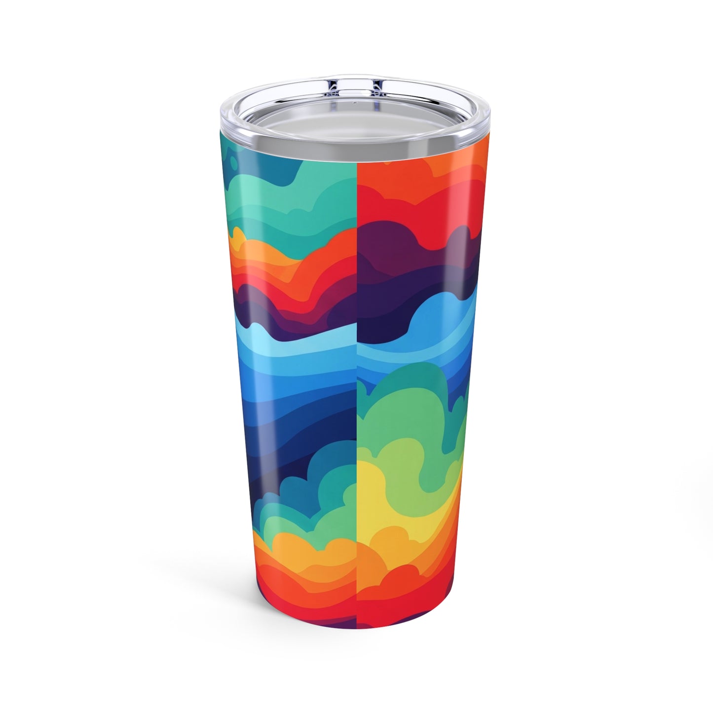 20 Ounce Metal Beverage Cup With Double Wall Vacuum Insulation Leak Proof Printed Design Dishwasher Safe Hot And