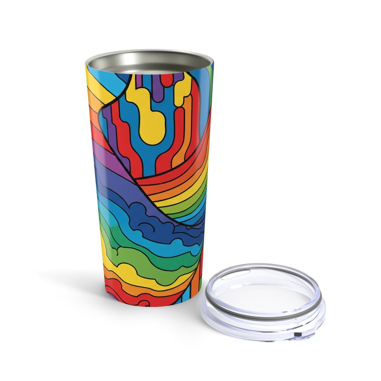 20oz Stainless Steel Travel Mug With Double Wall Vacuum Insulation Spill Resistant Tumbler For Hot And Cold