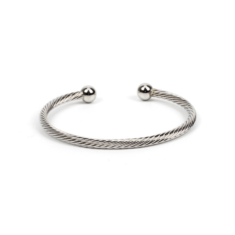 Embossed Brass Opening Bracelet Women Adjustable Gold Plated Flower Inlay Travel Bangle Elegant Gift Idea Chic