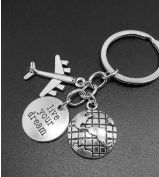 Airplane Keychain Zinc Alloy Travel Key Ring Durable Pilot Dream Accessory for Passports and Travel Essentials Daily