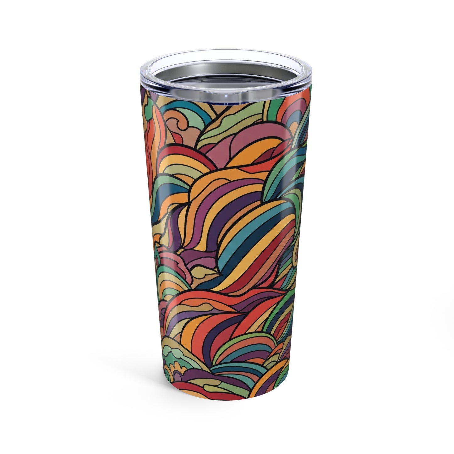Printed 20 Oz Stainless Steel Travel Mug With Double Wall Vacuum Insulation Spill Resistant Dishwasher Safe Grip