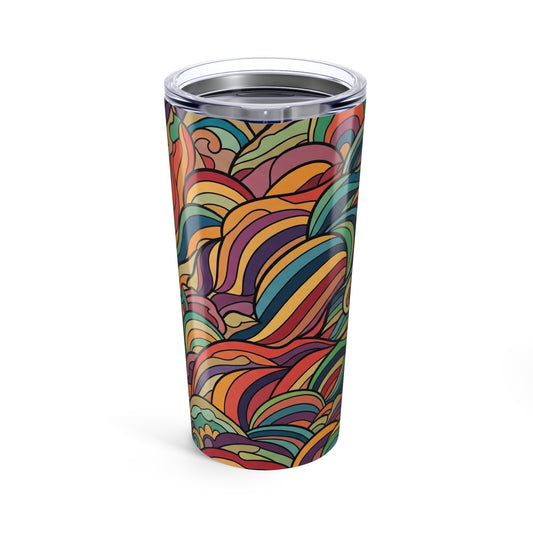 Printed 20 Oz Stainless Steel Travel Mug With Double Wall Vacuum Insulation Spill Resistant Dishwasher Safe Grip