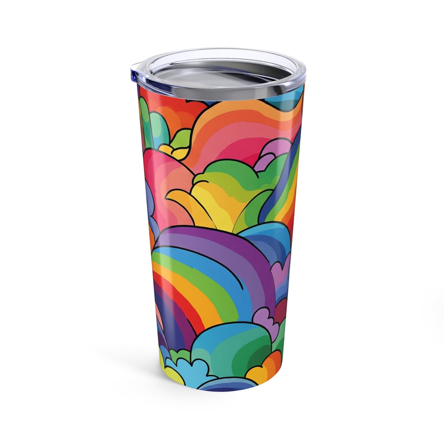 20oz Stainless Steel Travel Mug With Printed Artwork Design Double Wall Vacuum Insulation Spill Resistant Safe
