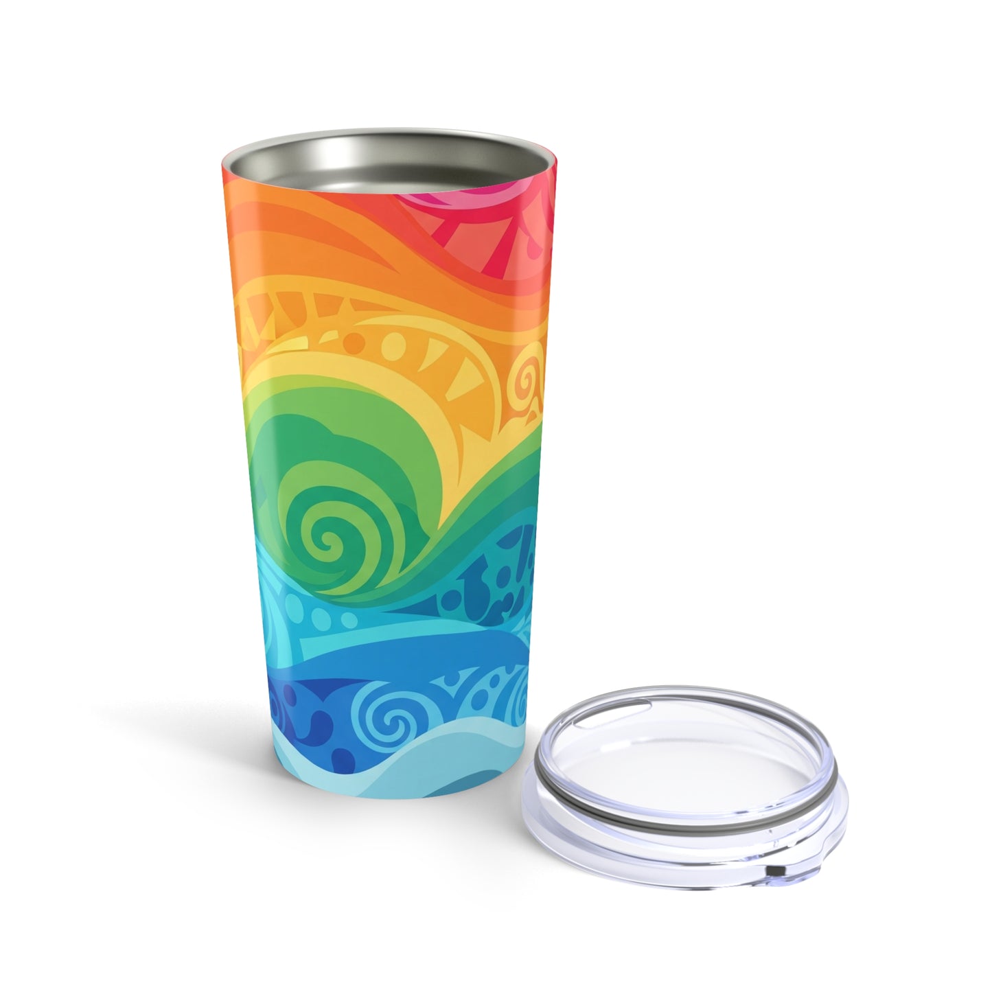 20 Oz Stainless Steel Travel Mug With Vacuum Insulation Keeps Drinks Hot Or Cold Leak Proof Durable Printed Design